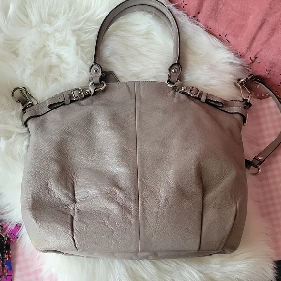 Coach Taupe Leather Shoulder Bag - Picture 5 of 8